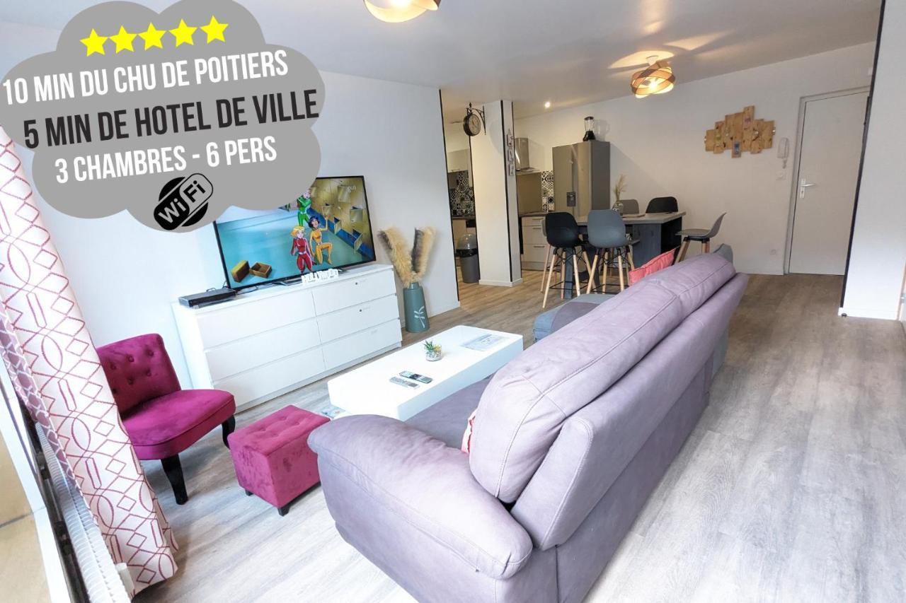 Beau-Jean, Un Cocon Sympa 5 Min A Pied Du Centre-Ville, Parking Prive, A 10 Min Du Chu Poitiers Luaran gambar